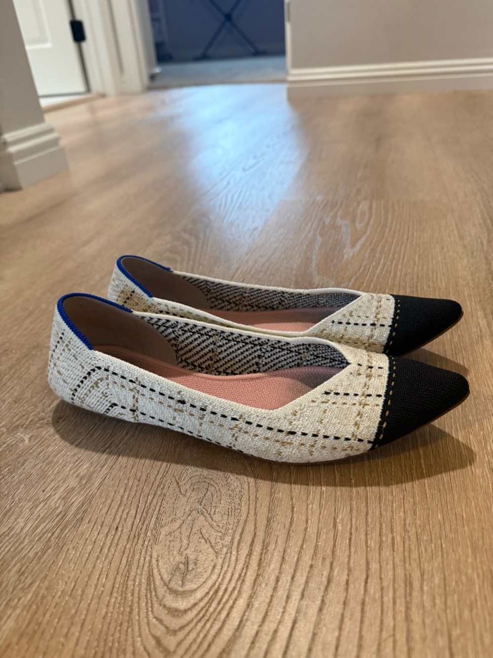 Rothy’s The Point Moonlight Tweed Flats Size 6.5 - Picture 4 of 8